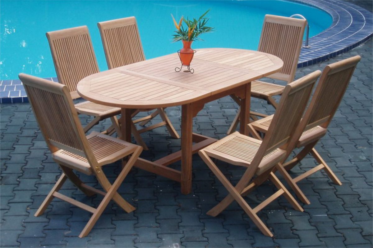 Collection Wooden Lahana Outdoor Furniture Dining                  Set