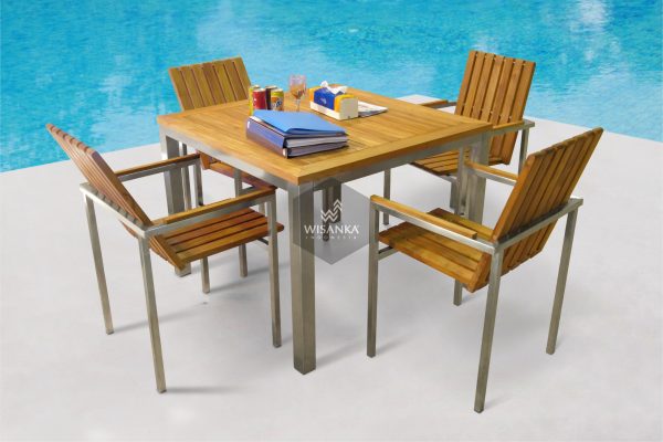 Stainless Steel New Texas Dining Set